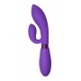 Фиолетовый вибратор Gina с клиторальным отростком - 20 см. (Indeep 7700-02indeep)