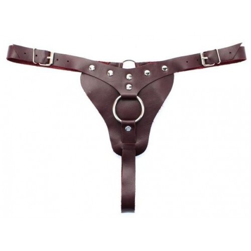 Бордовые трусики с кольцом для насадок Maroon Panties (БДСМ Арсенал 67016ars)