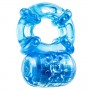 Голубое эрекционное виброкольцо Reusable 5 Function Cock Ring (Blush Novelties BL-30802)