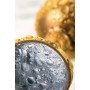 Золотистая маленькая анальная втулка с прозрачным кристаллом - 6 см. (ToyFa 712004)