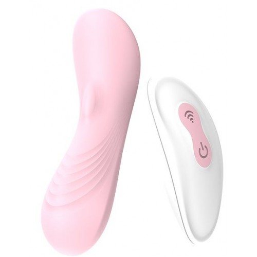Розовый клиторальный стимулятор REMOTE LAY-ON VIBE (Dream Toys 21550)