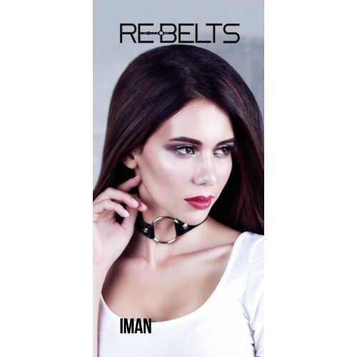 Чёрный чокер-кляп Iman Black (Rebelts 780001rebelts)