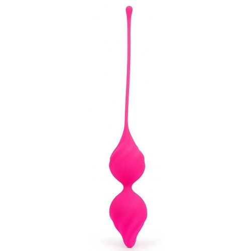 Ярко-розовые вагинальные шарики со смещенным центром тяжести (Bior toys CSM-23134)