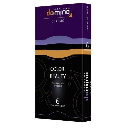 Разноцветные презервативы DOMINO Classic Colour Beauty - 6 шт. (Domino DOMINO Classic Colour Beauty №6)