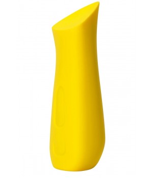 Желтый вибростимулятор Kip со скошенным кончиком