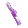 Фиолетовый вибратор High-Tech fantasy с бабочкой для клитора - 22,4 см. (A-toys 761032)