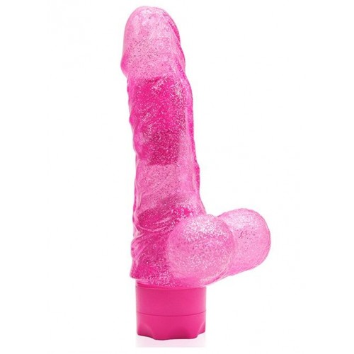 Розовый водонепроницаемый вибратор JELLY JOY ELASTIC ENIGMA MULTISPEED VIBE - 15 см. (Dream Toys 21142)
