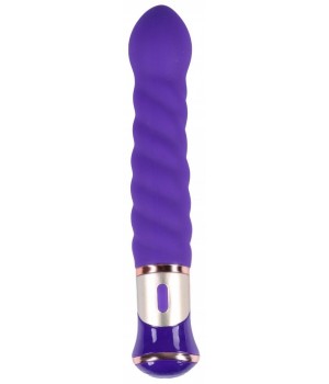 Фиолетовый спиралевидный вибратор - 21 см...