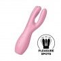 Розовый клиторальный вибромассажер Threesome 3 (Satisfyer 4037158)