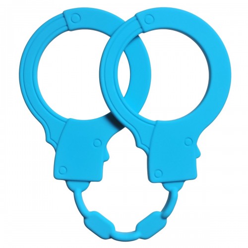 Голубые силиконовые наручники Stretchy Cuffs Turquoise (Lola Games 4008-03Lola)