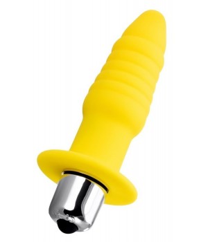 Желтая анальная вибровтулка Lancy - 11 см.
