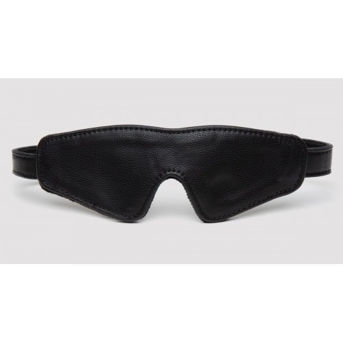 Черная плотная маска на глаза Bound to You Faux Leather Blindfold (Fifty Shades of Grey FS-80132)