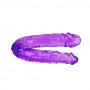 Двухголовый  фиолетовый фаллоимитатор - 29,8 см. (Baile BI-040001-0603S)
