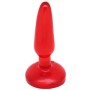 Красная гелевая анальная пробка - 16 см. (Eroticon 30145)