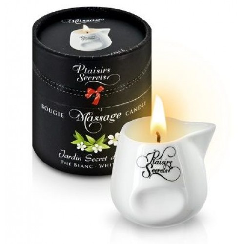 Массажная свеча с ароматом белого чая Jardin Secret D asie The Blanc - 80 мл. (Plaisir Secret 826039)