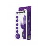 Фиолетовый вибратор с ротацией бусин, клиторальным стимулятором и надёжной присоской (A-toys 765010)