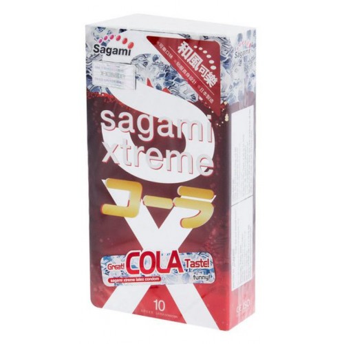 Ароматизированные презервативы Sagami Xtreme Cola - 10 шт. (Sagami Sagami Xtreme Cola №10)
