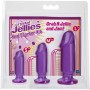 Набор из трех фиолетовых анальных фаллоимитаторов Crystal Jellies Anal Starter Kit (Doc Johnson 0283-22-CD)