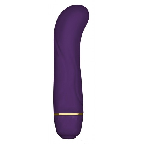 Фиолетовый G-стимулятор с вибрацией Mini G Floral - 10 см. (Rianne S E27854)