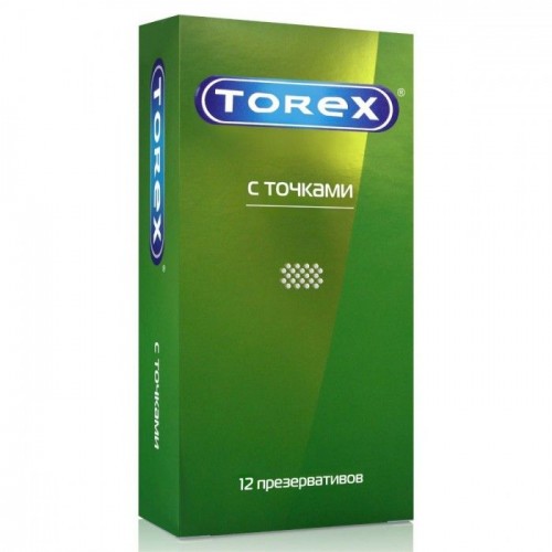 Текстурированные презервативы Torex  С точками  - 12 шт. (Torex 2304)