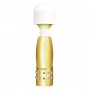 Золотистый жезловый мини-вибратор с кристаллами Mini Massager Gold Edition (Bodywand BW125)