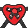Красный поясной фаллоимитатор Red Heart Strap on Harness   5in Dildo Set - 12,25 см. (Lux Fetish LF1379)