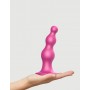 Розовая насадка Strap-On-Me Dildo Plug Beads size L (Strap-on-me 6016596)
