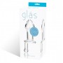 Прозрачный стеклянный анальный плаг с ручкой - 12 см. (Glas GLAS-142)
