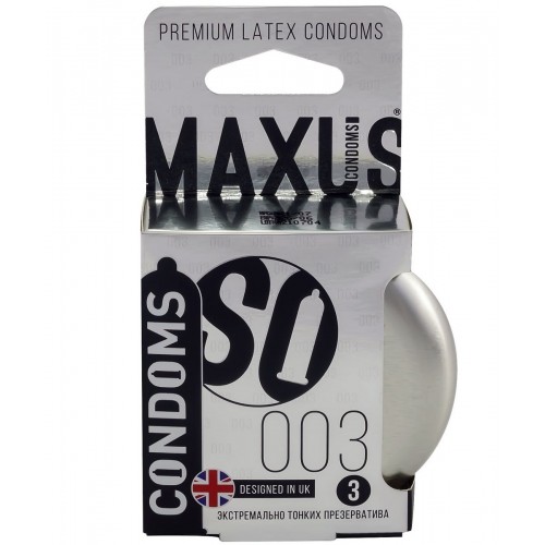 Экстремально тонкие презервативы в железном кейсе MAXUS Extreme Thin - 3 шт. (Maxus MAXUS Extreme Thin №3)