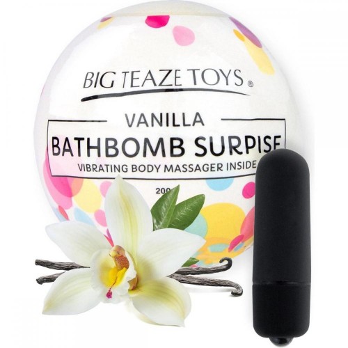 Бомбочка для ванны Bath Bomb Surprise Vanilla + вибропуля (Big Teaze Toys 27421)
