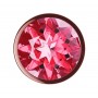 Пробка цвета розового золота с малиновым кристаллом Diamond Ruby Shine L - 8,3 см. (Lola Games 4024-02lola)