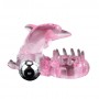 Розовое виброкольцо-дельфин с шипами (Baile BI-010133-1-0101)