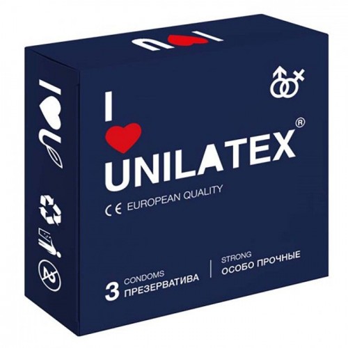 Ультрапрочные презервативы Unilatex Extra Strong - 3 шт. (Unilatex Unilatex Extra Strong №3)