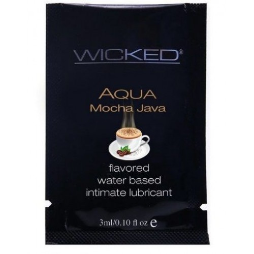 Лубрикант со вкусом кофе мокко Wicked Aqua Mocha Java - 3 мл. (Wicked 90324-sachet)