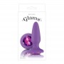 Фиолетовая анальная пробка с фиолетовым кристаллом Glams Purple Gem - 10,4 см. (NS Novelties NSN-0510-65)