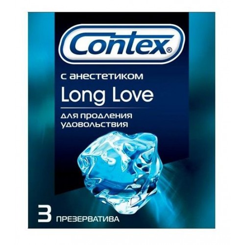 Презервативы с продлевающей смазкой Contex Long Love - 3 шт. (Contex Contex Long Love №3)