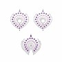 Фиолетово-розовые наклейки на грудь и зону бикини FLAMBOYANT (Bijoux Indiscrets 0077)