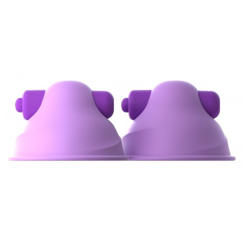 Фиолетовые виброприсоски-стимуляторы на соски Vibrating Nipple (Pipedream PD4920-12)