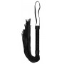 Черная многохвостовая гладкая плеть Luxury Whip - 38,5 см. (Shots Media BV OU344BLK)
