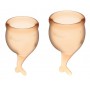 Набор оранжевых менструальных чаш Feel secure Menstrual Cup (Satisfyer 4002286)