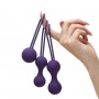 Набор из 3 фиолетовых вагинальных шариков Kegel Training Set (So divine J1306)