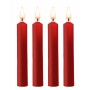 Набор из 4 красных восковых свечей Teasing Wax Candles (Shots Media BV OU488RED)