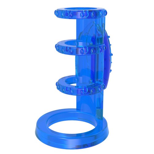 Синяя насадка-клетка с вибрацией Vibrating Cock Cage - 7,6 см. (Chisa CN-101613036)