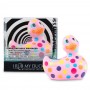 Розовый вибратор-уточка I Rub My Duckie 2.0 Happiness в разноцветный горох (Big Teaze Toys 27376)
