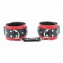 Красно-чёрные кожаные наручники (БДСМ Арсенал 51002ars)