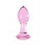 Розовая анальная втулка из стекла - 8,5 см. (Sexus 912312)