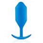 Синяя пробка для ношения B-vibe Snug Plug 5 - 14 см. (b-Vibe BV-013-BLU)