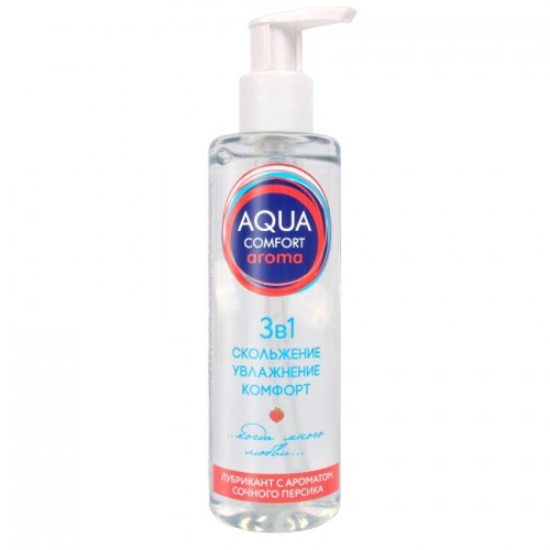 Гель-лубрикант на водной основе Aqua Comfort Aroma с ароматом персика - 195 гр. (Биоритм LB-36002)