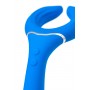 Голубой многофункциональный вибратор Whally - 18,5 см. (ToyFa 561030)