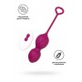 Бордовые вагинальные шарики Moussy с вибрацией и пультом ДУ (ToyFa 564009)